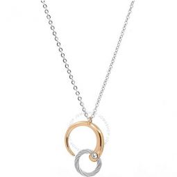 Infinity Zen Steel Rose Gold PVD Topaz Necklace