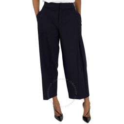 Blue Cropped Carrot Trousers, Brand Size 36 (US Size 4)