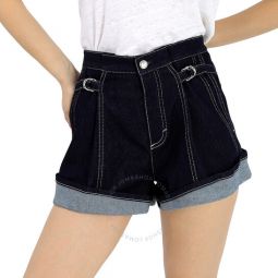 Ladies Blue Recycled Denim Shorts, Brand Size 38 (US Size 6)