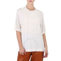 Ladies Iconic Milk Crochet Patch Shirt, Size Medium