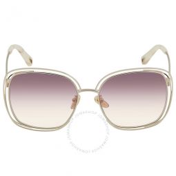 Pink Gradient Square Ladies Sunglasses