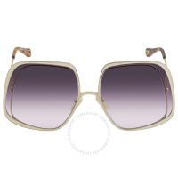 Violet Gradient Oversized Ladies Sunglasses