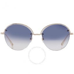 Blue Gradient Round Ladies Sunglasses