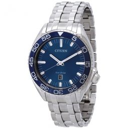 Carson Eco-Drive Blue Dial Mens Watch
