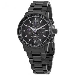 Eco-Drive Marvel Black Panther Chronograph Black Dial Mens Watch