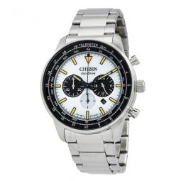Chronograph Eco-Drive White Dial Mens Watch