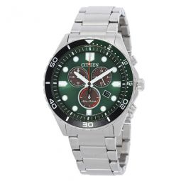 Chronograph GMT Green Dial Mens Watch