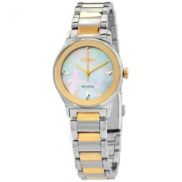 Diamond White Mother of Pearl Dial Ladies Two-tone Watch