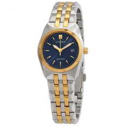 Eco-Drive Blue Dial Two-tone Ladies Watch