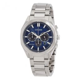 Eco-Drive Chronograph Blue Dial Mens Watch