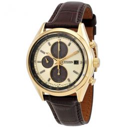 Eco-Drive Chronograph Champagne Dial Mens Watch