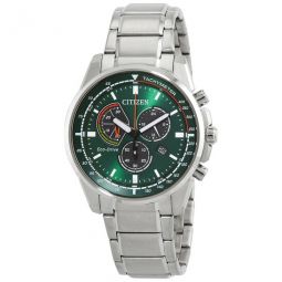 Eco-Drive Chronograph Green Dial Mens Watch