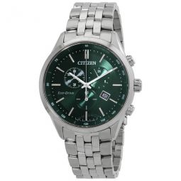 Eco-Drive Chronograph Green Dial Mens Watch