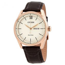Eco-Drive Classic Ivory Dial Mens Watch