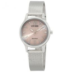 Eco-Drive Pink Dial Ladies Watch
