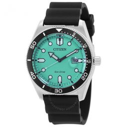 Eco-Drive Turquoise Dial Mens Watch