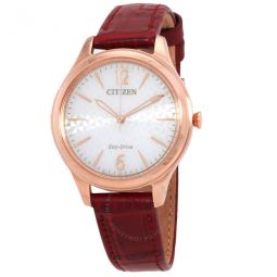 Eco-Drive White Dial Ladies Watch