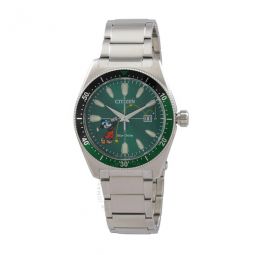 Green Dial Mens Tee Time Mickey Watch
