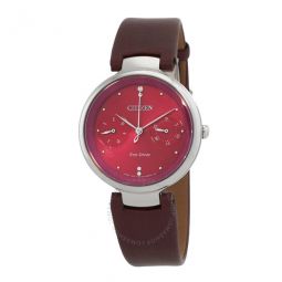 L Eco-Drive Red Dial Ladies Watch