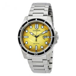 Marine 1810 Eco-Drive Yellow Dial Mens Watch