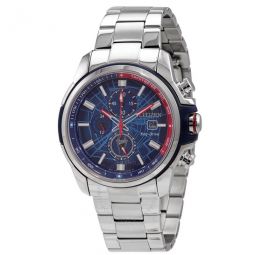 Marvel Spider-Man Eco-Drive Chronograph Blue Dial Mens Watch