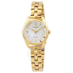 Silver Dial Eco-drive Ladies Watch