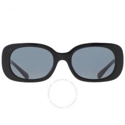 Dark Blue Rectangular Ladies Sunglasses