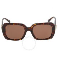 Dark Brown Solid Rectangular Ladies Sunglasses