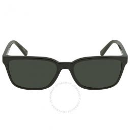 Dark Green Solid Rectangular Mens Sunglasses
