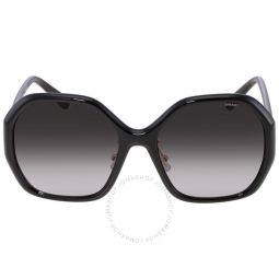 Grey Gradient Geometric Ladies Sunglasses