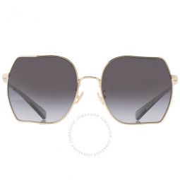 Grey Gradient Irregular Ladies Sunglasses
