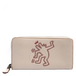 Ladies Chalk Keith Haring Accordion Zip Leather Wallet