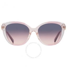 Violet Blue Pink Gradient Square Ladies Sunglasses