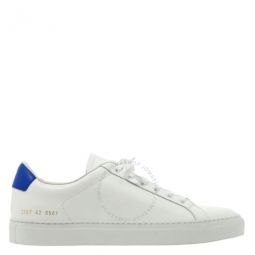 Mens White/Bluette Retro Low-Top Sneakers, Brand Size 39 ( US Size 6 )