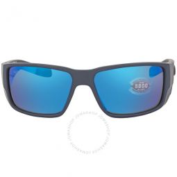 BLACKFIN PRO Blue Mirror Polarized Glass Mens Sunglasses