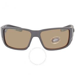 BLACKFIN PRO Copper Silver Mirror Polarized Glass Mens Sunglasses