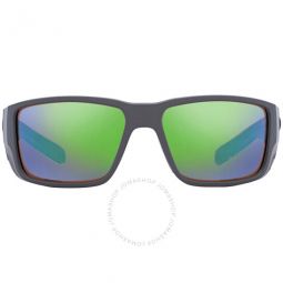 BLACKFIN PRO Green Mirror Polarized Glass Mens Sunglasses