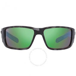 Blackfin Pro Green Mirror Rectangular Mens Sunglasses