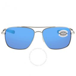 CANAVERAL Blue Mirror Polarized Glass Titanium Mens Sunglasses CAN 21 OBMGLP 59