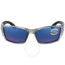 CORBINA Blue Mirror Polarized Glass Mens Sunglasses