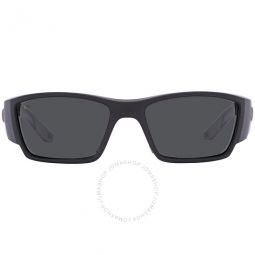 Corbina Pro Grey Polarized Glass Wrap Mens Sunglasses