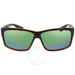 CUT Green Mirror Polarized Polycarbonate Mens Sunglasses