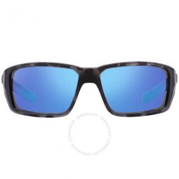 Fantail Pro Blue Mirror Rectangular Mens Sunglasses