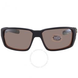 FANTAIL PRO Copper Silver Mirror Polarized Glass Mens Sunglasses