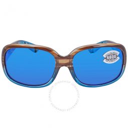 GANNET Blue Mirror Polarized Glass Ladies Sunglasses