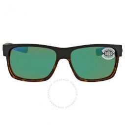 HALF MOON Green Mirror Polarized Glass Mens Sunglasses HFM 181 OGMGLP 60