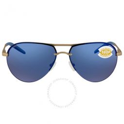 HELO Blue Mirror Polarized Polycarbonate Unisex Sunglasses HLO 243 OBMP 61