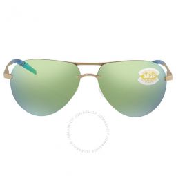 Helo Green Mirror Polarized Polycarbonate Unisex Sunglasses