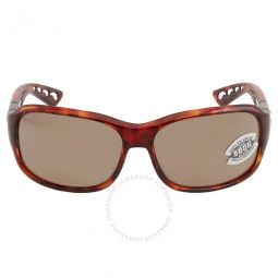 Inlet Copper Silver Mirror Rectangular Ladies Sunglasses