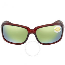 ISABELA Green Mirror Polarized Polycarbonate Ladies Sunglasses